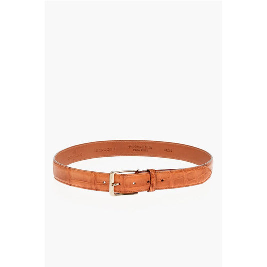 Corneliani Croco Effect Leather Belt