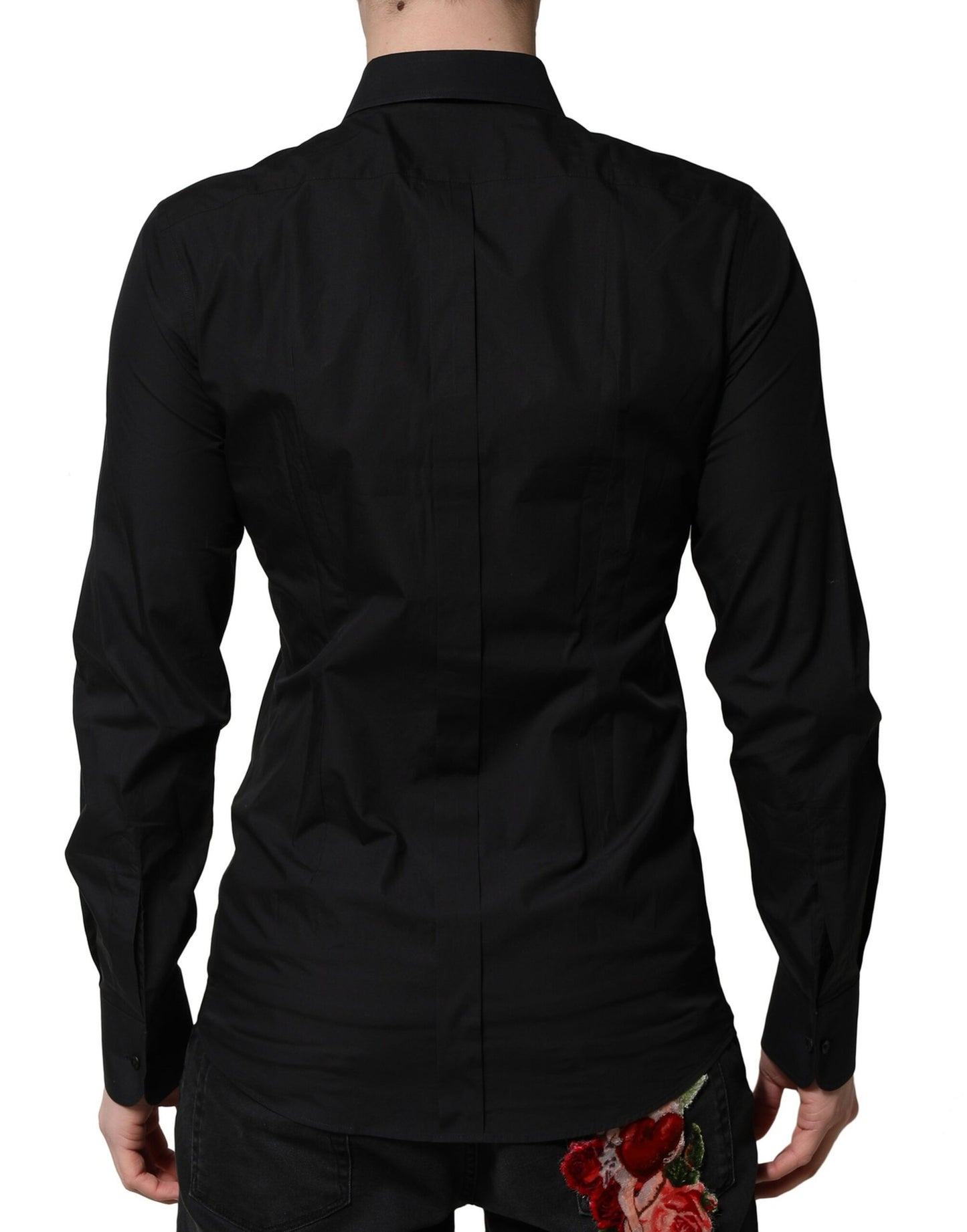 Dolce &amp; Gabbana Camicia formale a maniche lunghe in oro nero