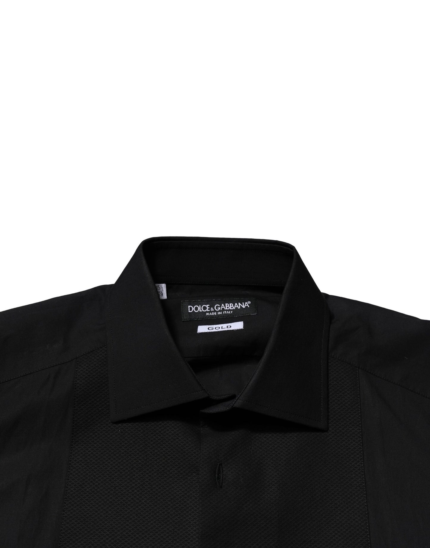 Dolce &amp; Gabbana Camicia formale a maniche lunghe in oro nero