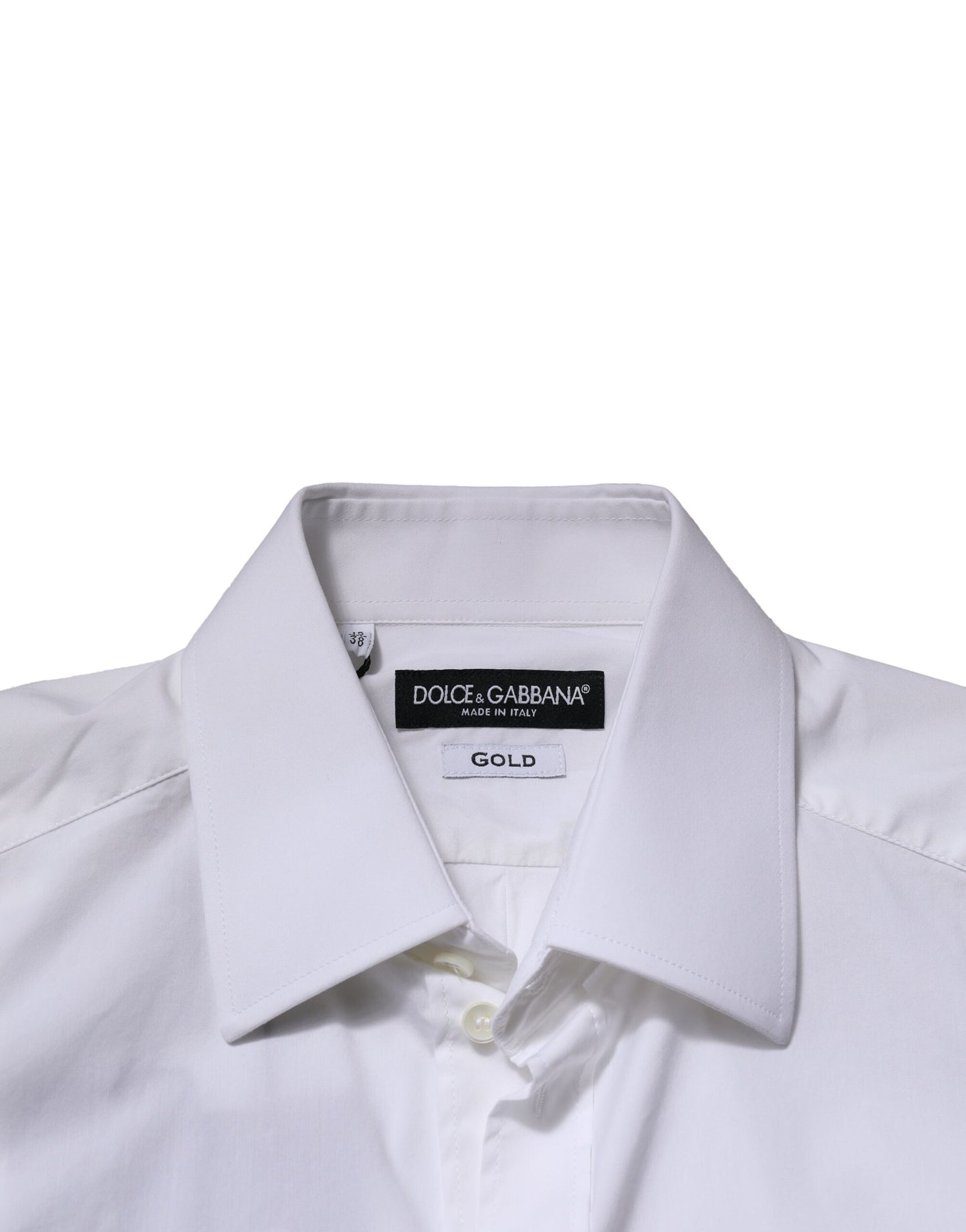 Camicia elegante da uomo a maniche lunghe Dolce &amp; Gabbana in oro bianco