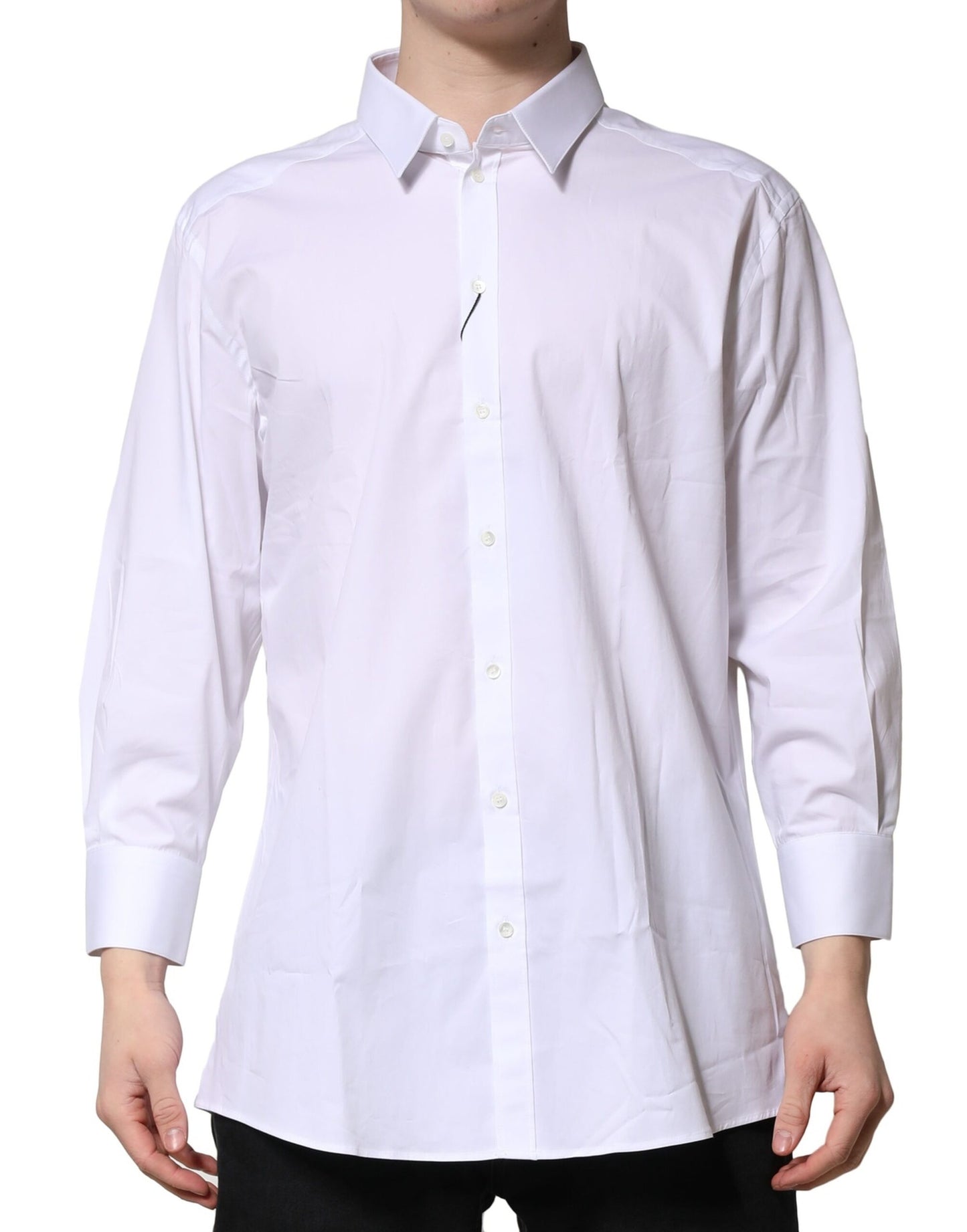 Dolce &amp; Gabbana Camicia formale a maniche lunghe in oro bianco