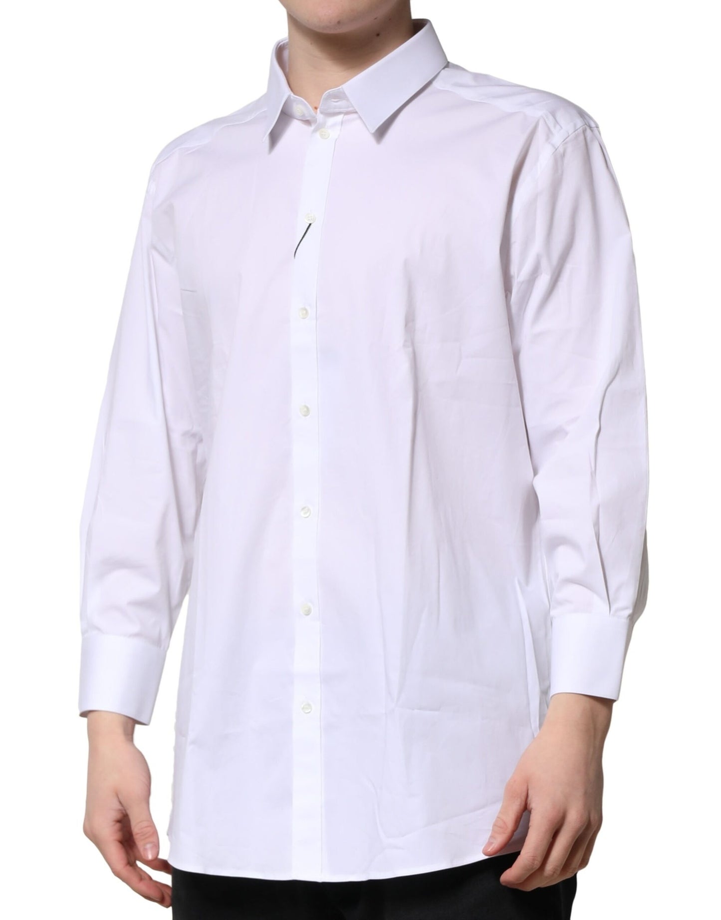 Dolce &amp; Gabbana Camicia formale a maniche lunghe in oro bianco