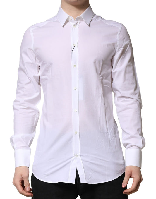 Dolce &amp; Gabbana Camicia formale a maniche lunghe in oro bianco