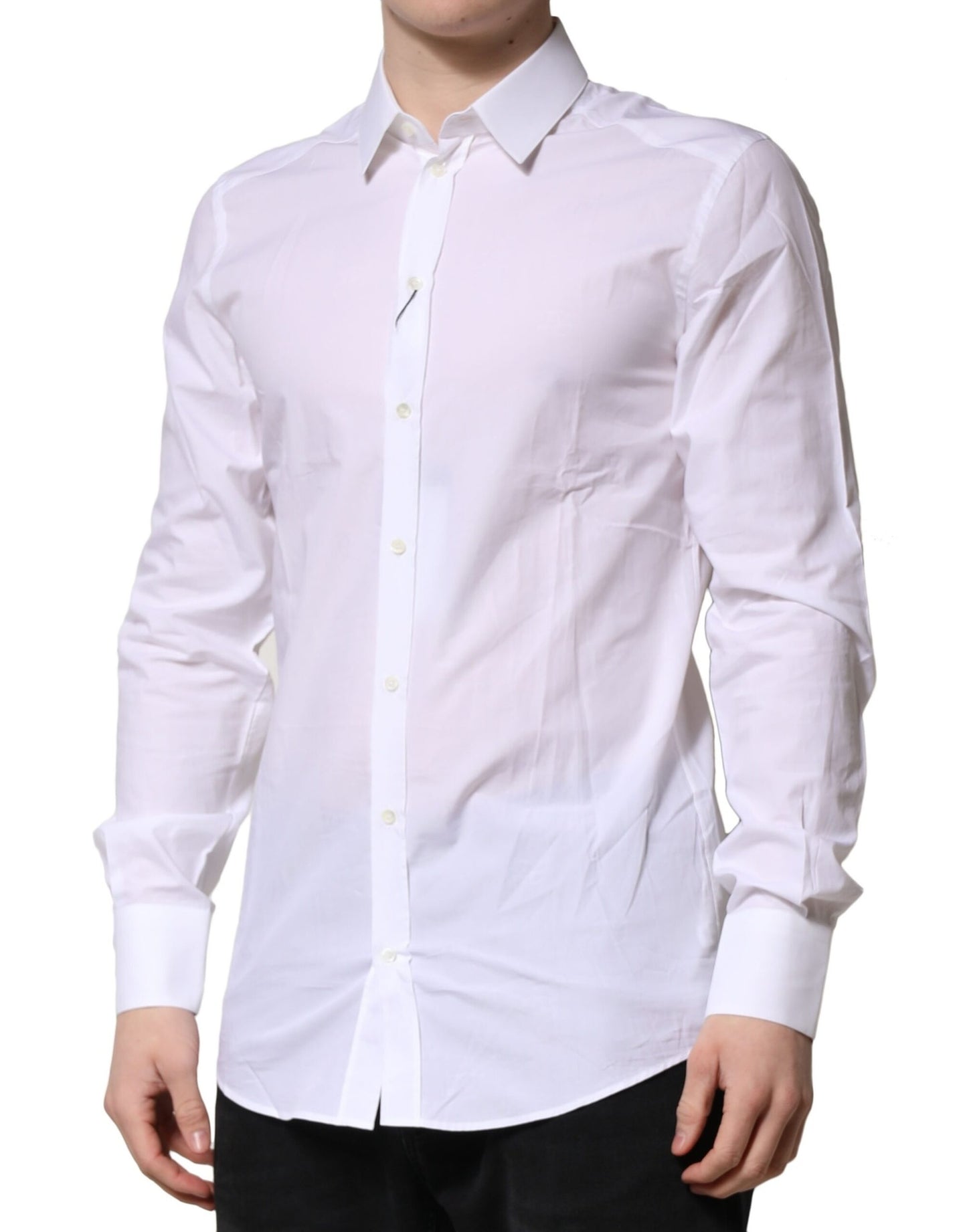 Dolce &amp; Gabbana Camicia formale a maniche lunghe in oro bianco