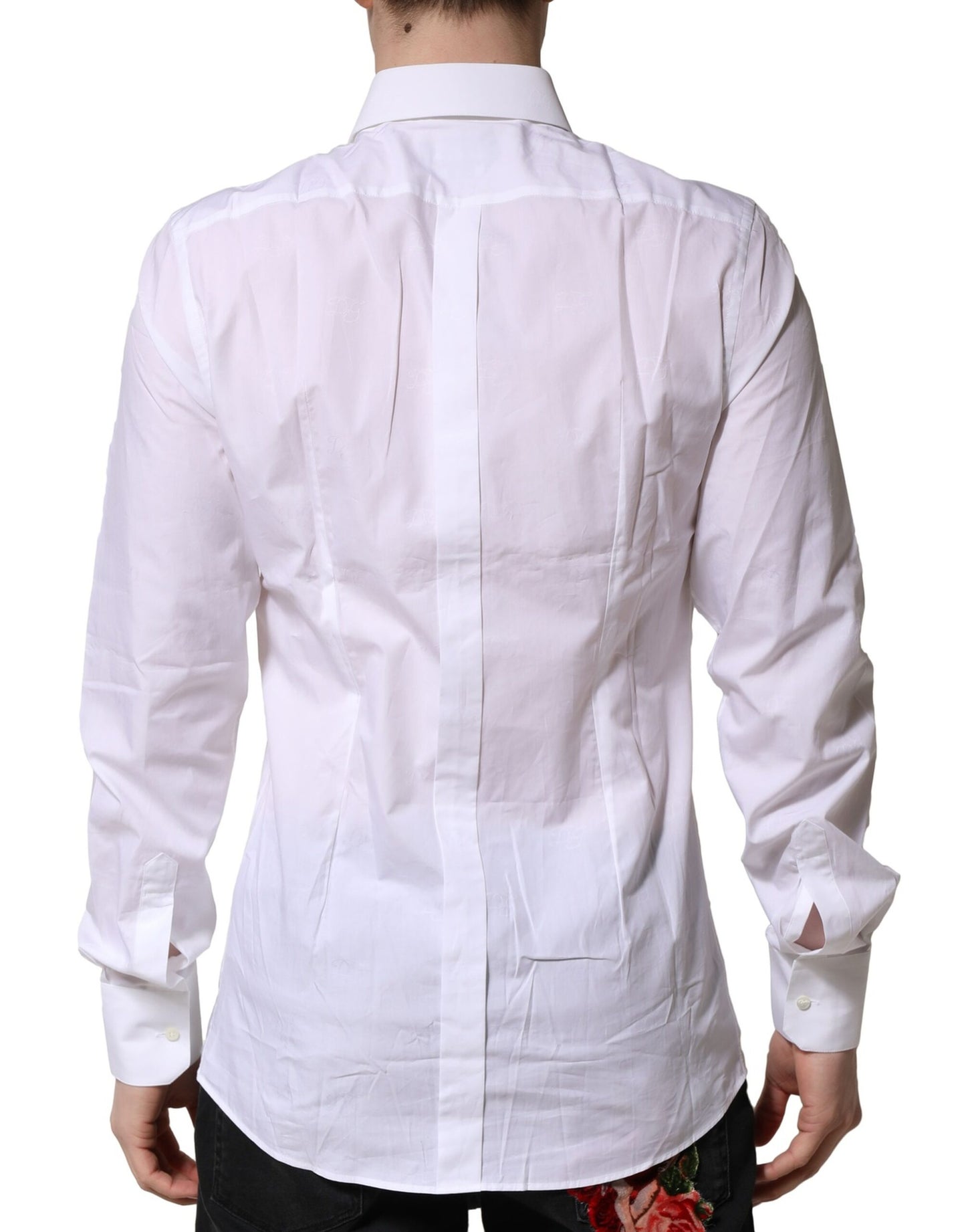 Dolce &amp; Gabbana Camicia formale a maniche lunghe in oro bianco