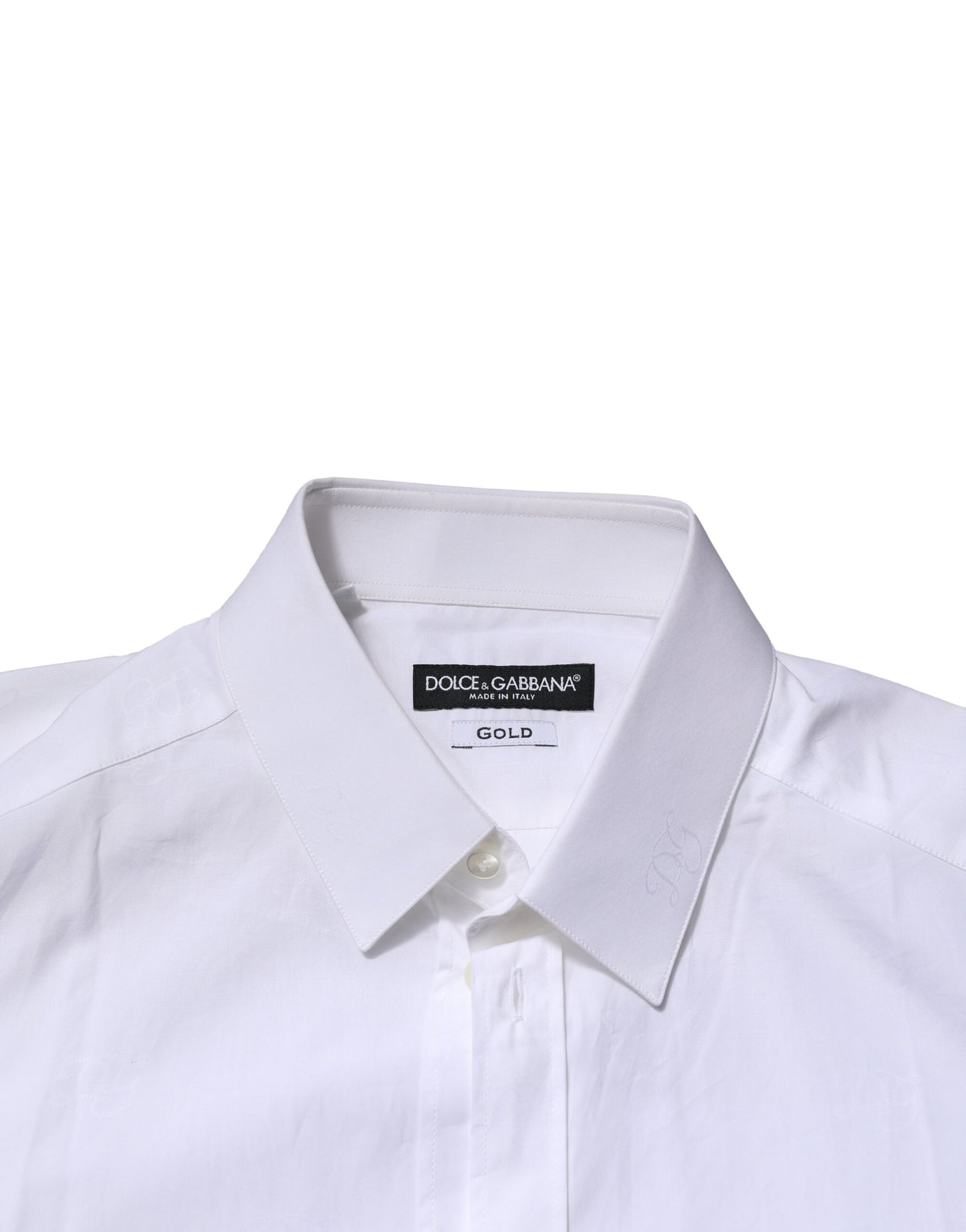 Dolce &amp; Gabbana Camicia formale a maniche lunghe in oro bianco