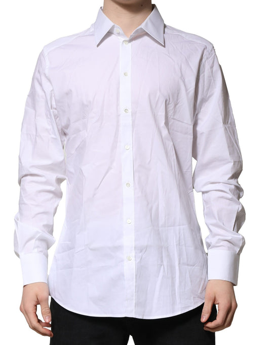 Dolce &amp; Gabbana Camicia formale a maniche lunghe in oro bianco