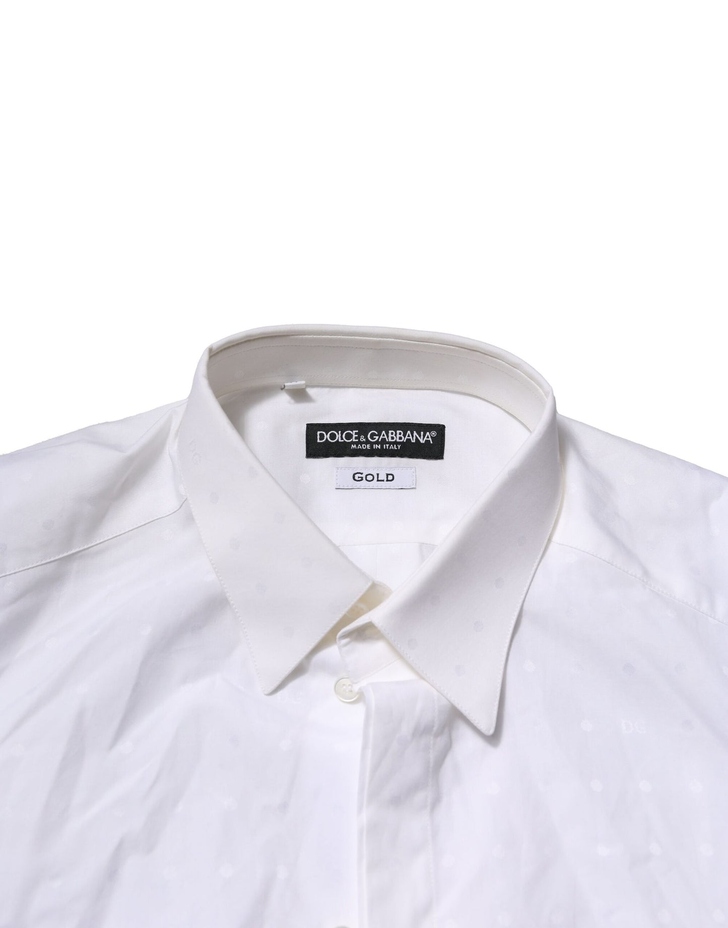 Dolce &amp; Gabbana Abito da uomo a maniche lunghe in oro bianco, camicia formale