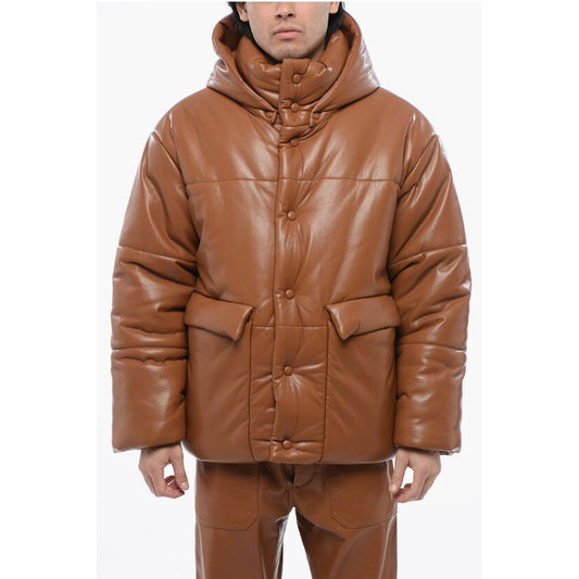 Nanushka Patent Faux Leather Jacket with Snap Buttons