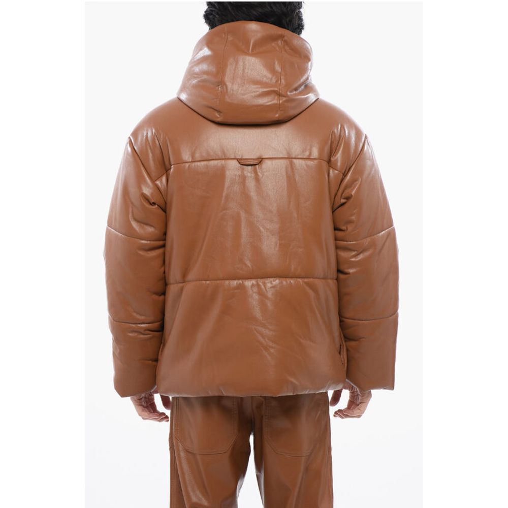 Nanushka Patent Faux Leather Jacket with Snap Buttons