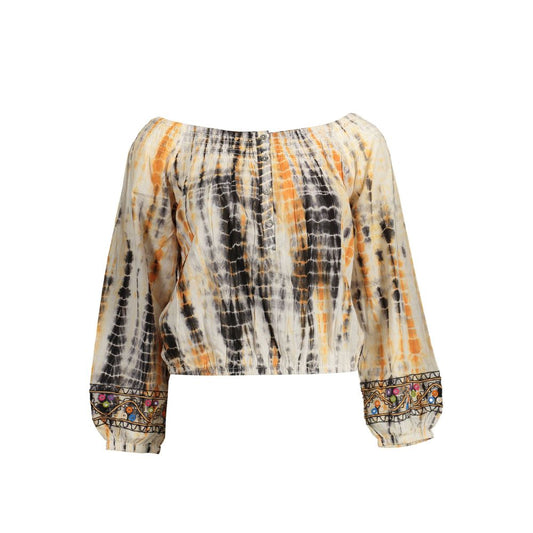 T-shirt da donna Desigual in cotone beige