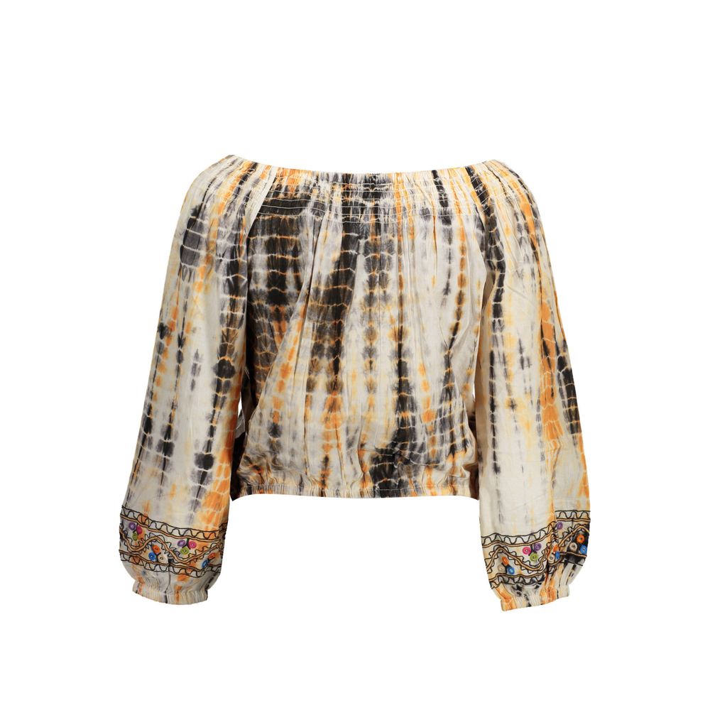 T-shirt da donna Desigual in cotone beige