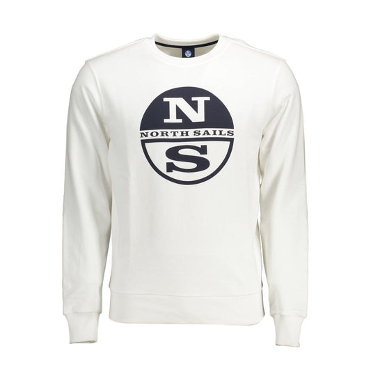 North Sails Weißer Baumwollpullover für Herren
