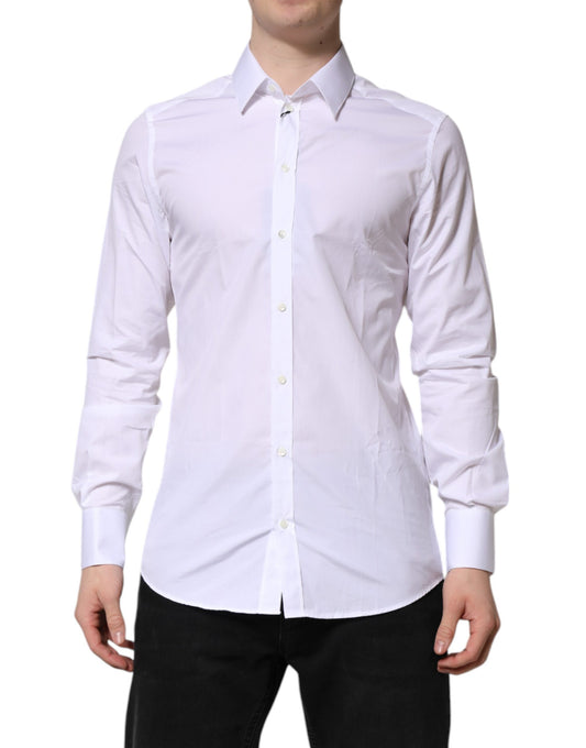 Dolce &amp; Gabbana Camicia formale a maniche lunghe in oro bianco