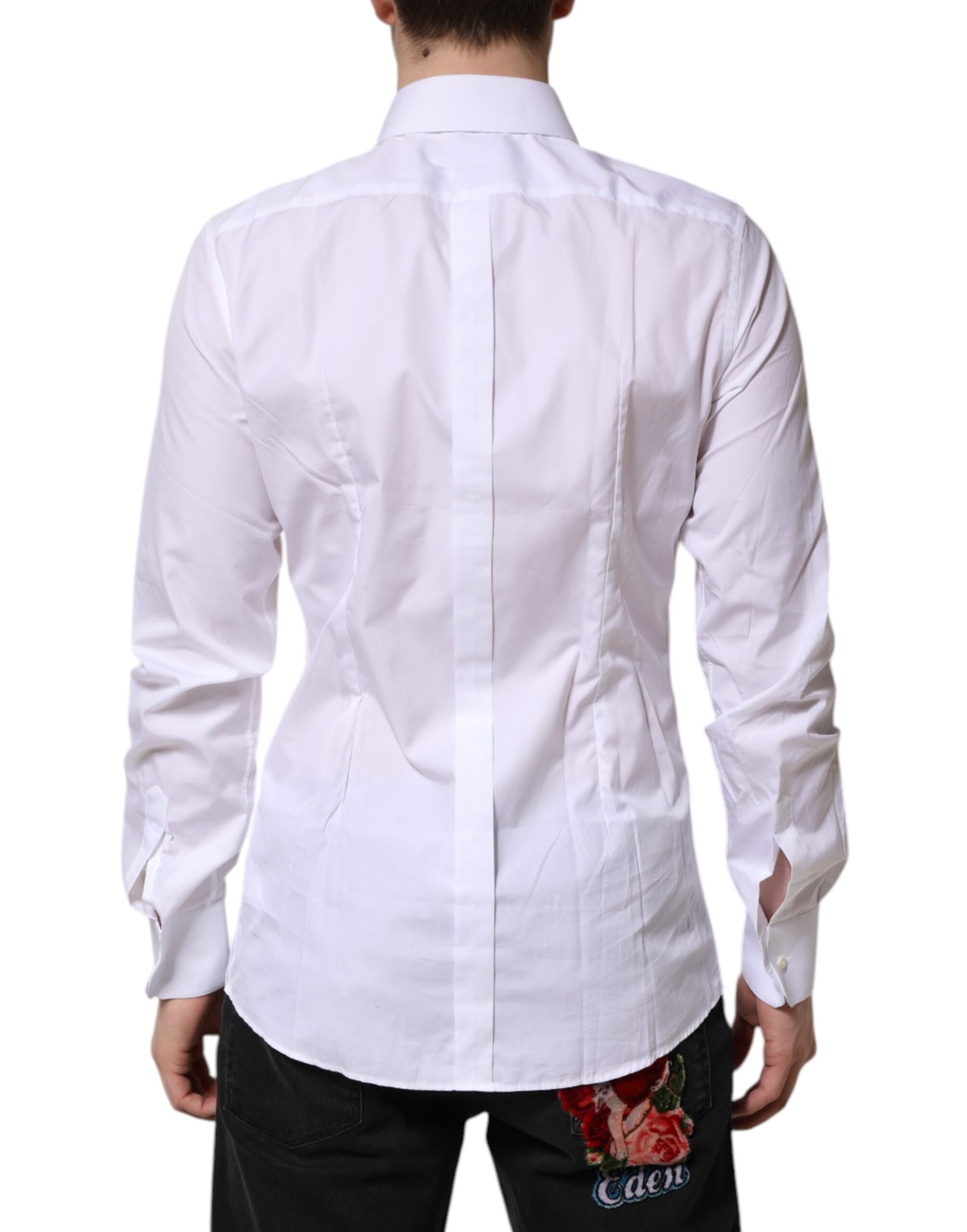 Dolce &amp; Gabbana Camicia formale a maniche lunghe in oro bianco