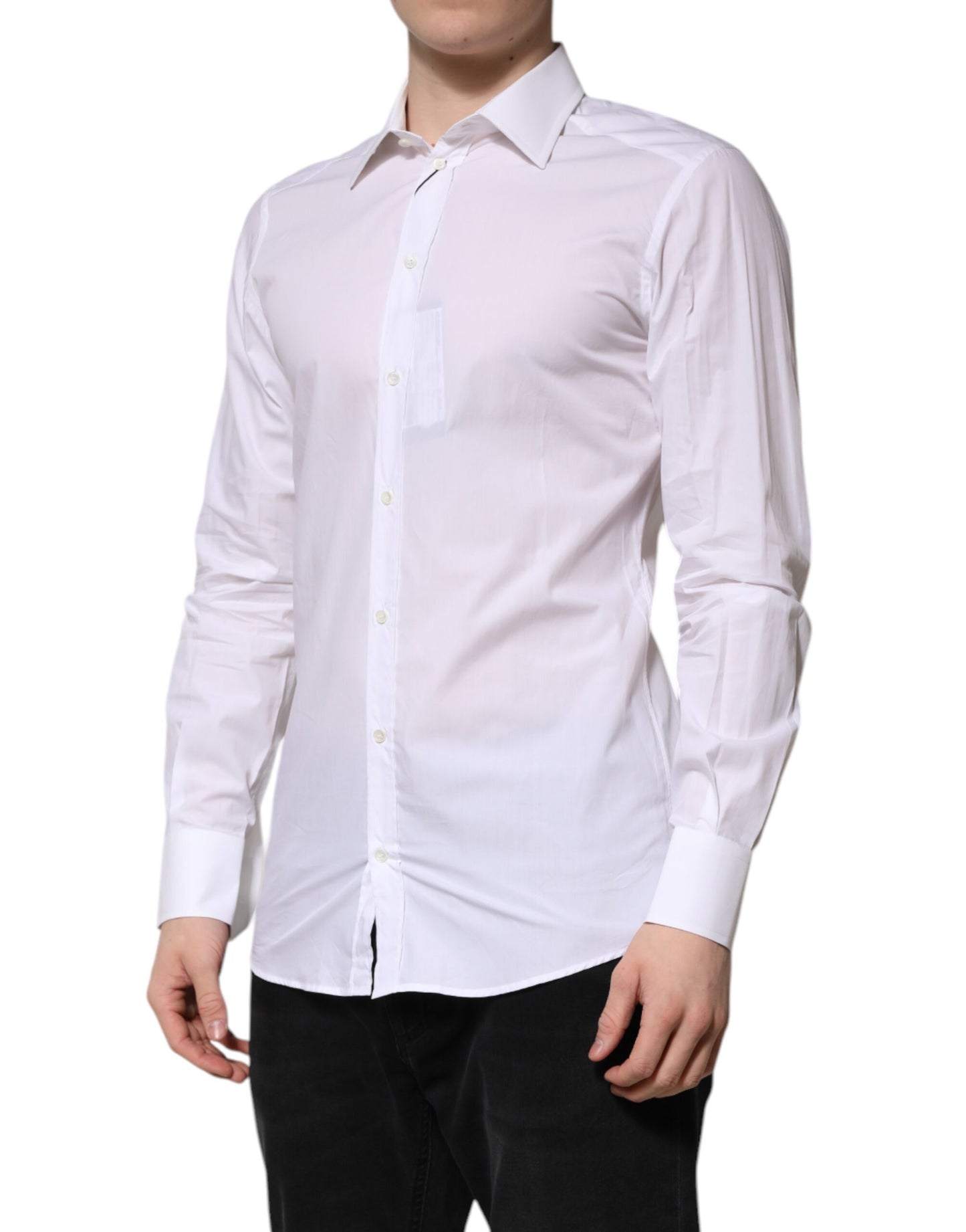 Dolce &amp; Gabbana Camicia formale a maniche lunghe in oro bianco