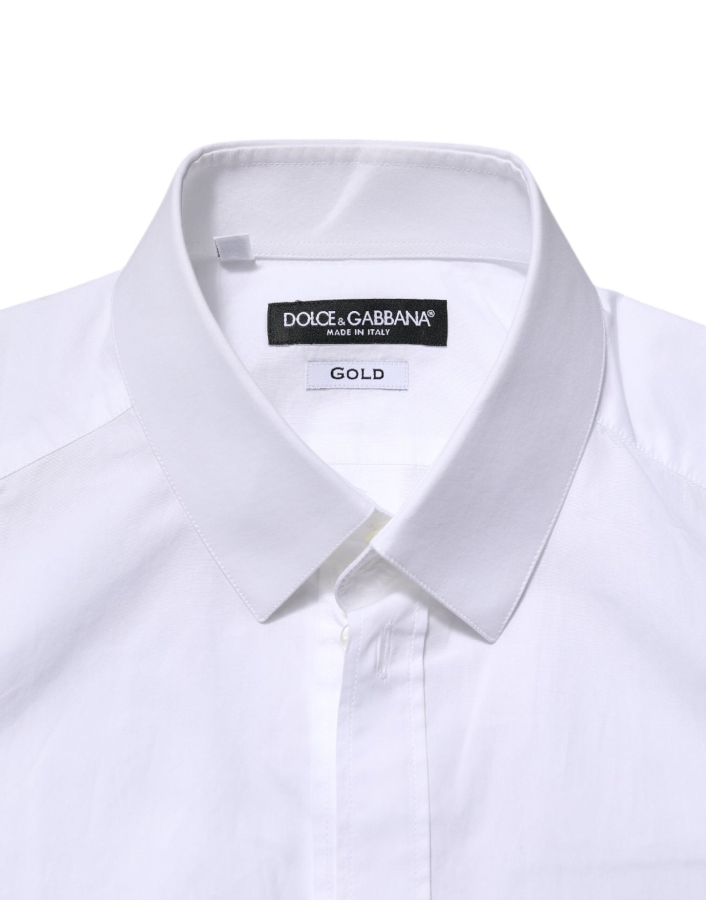 Dolce &amp; Gabbana Abito da uomo a maniche lunghe in oro bianco, camicia formale
