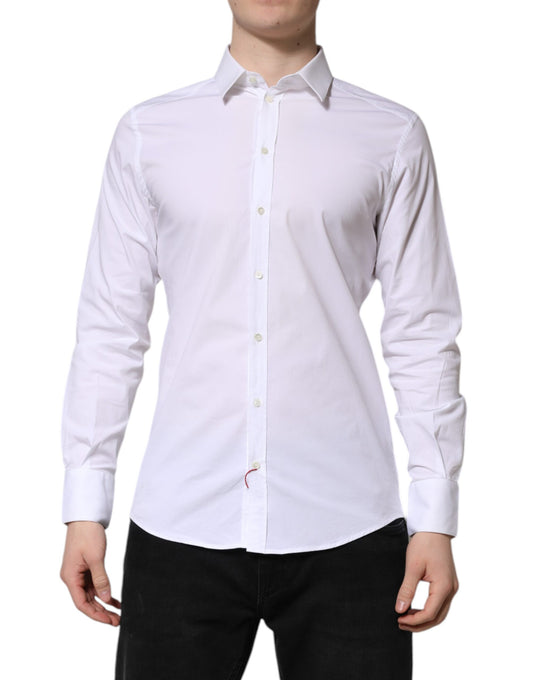 Dolce &amp; Gabbana Camicia formale a maniche lunghe in oro bianco
