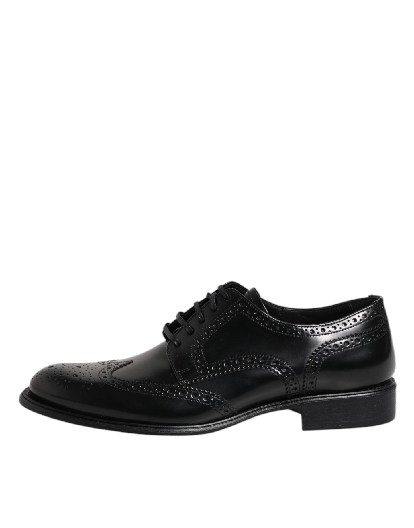 Scarpe eleganti Dolce &amp; Gabbana Derby in pelle nera con punta a coda di rondine