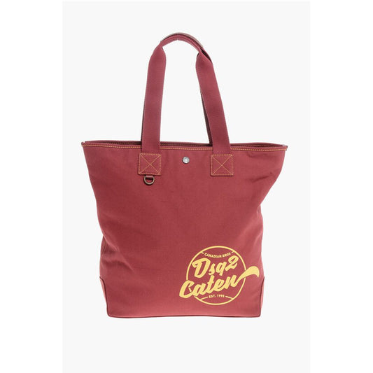 Dsquared² Canvas CATEN Tote Bag with Zipped Closure