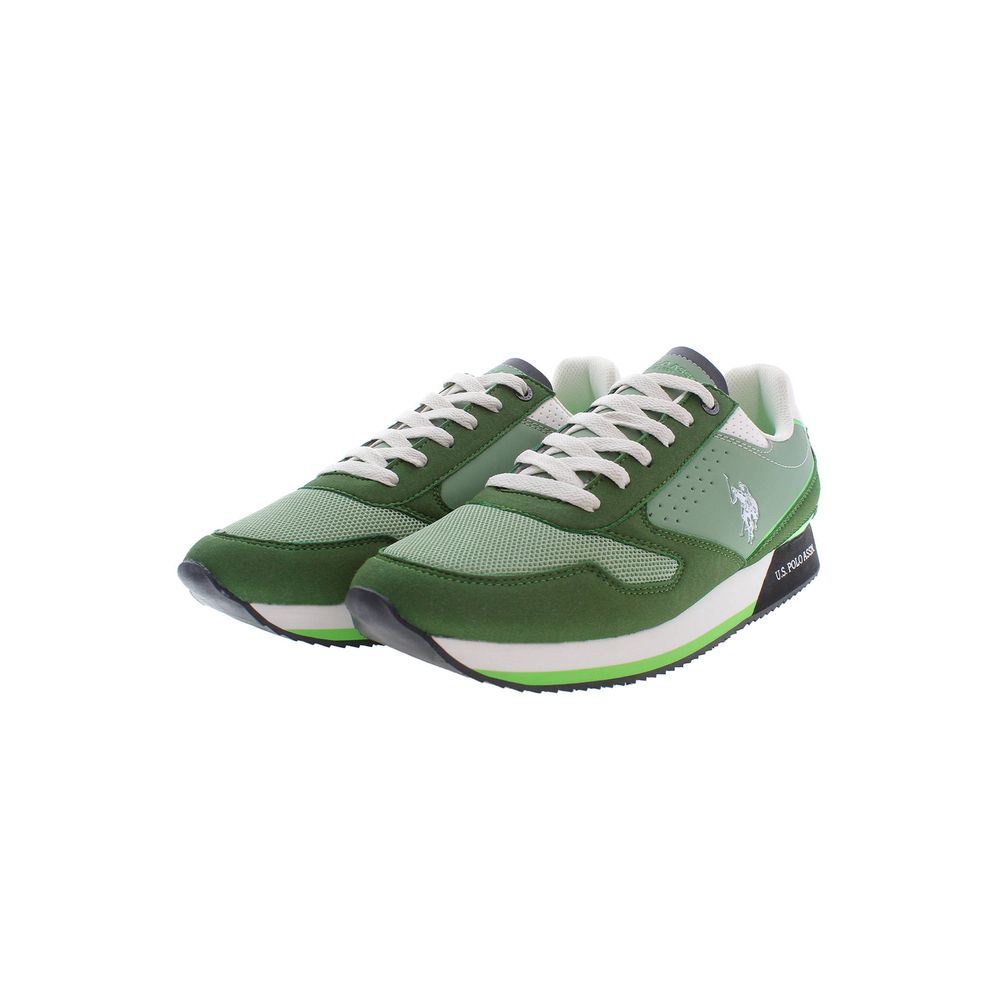 US POLO ASSN. Green Polyester Men Sneaker