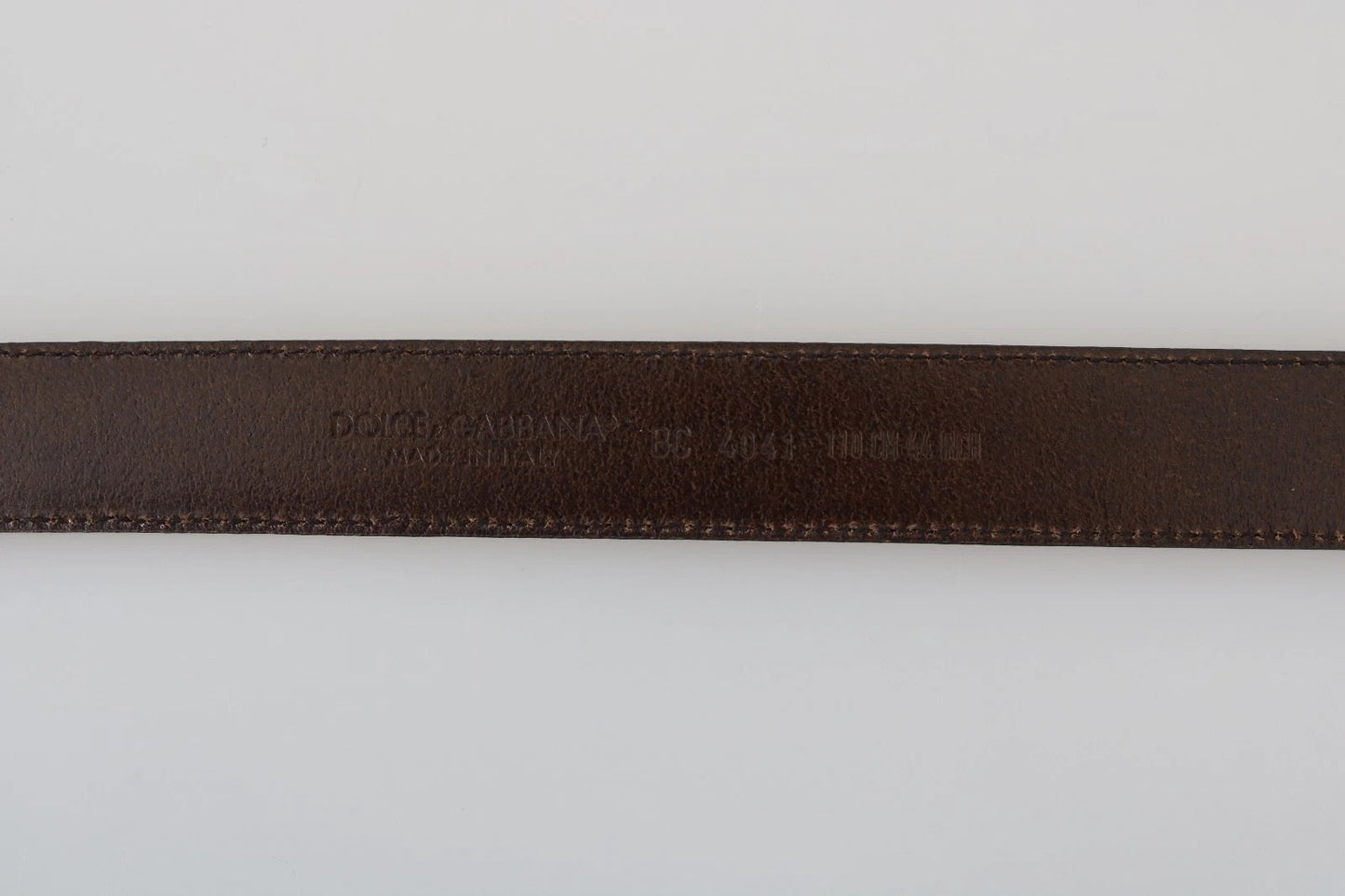 Dolce & Gabbana Blue Perforated Leather Gray Buckle Belt