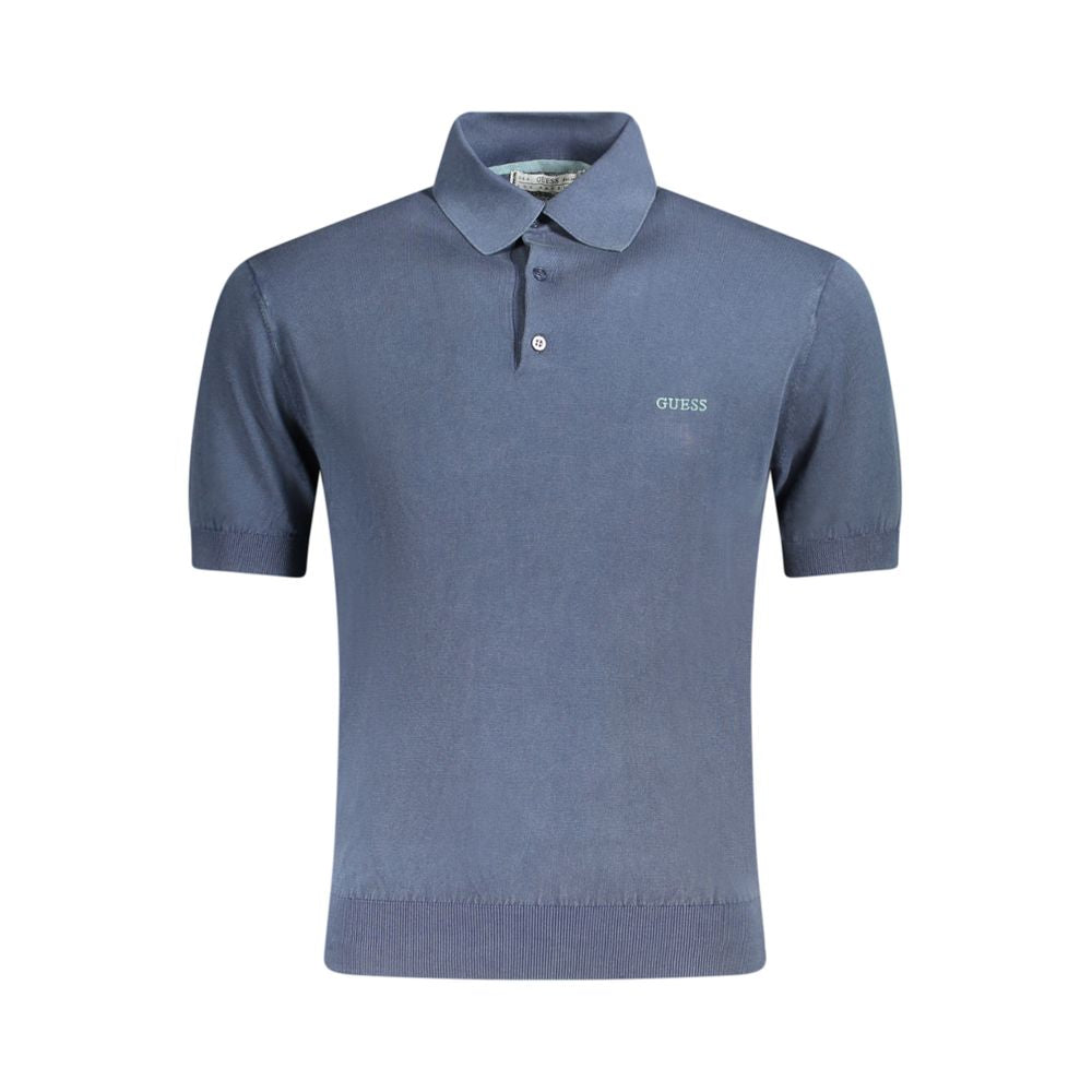 Guess Jeans Blue Cotton Polo Shirt