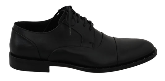 Dolce &amp; Gabbana elegante formelle Abendschuhe aus schwarzem Leder