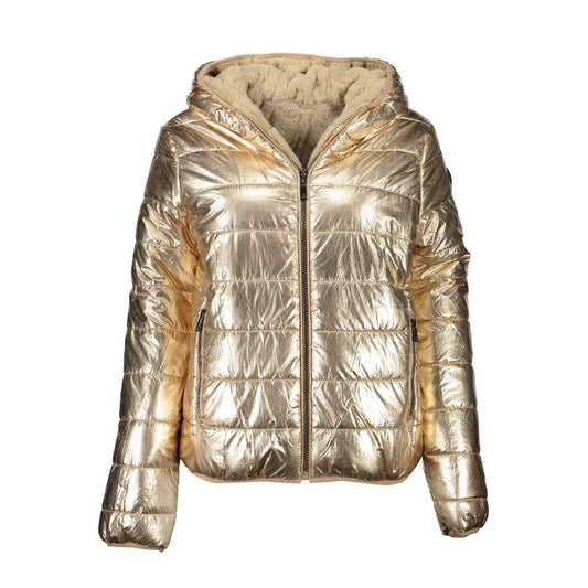 US POLO ASSN. Gold Nylon Jacken &amp; Mantel