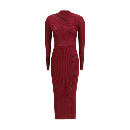 Self-Portrait Ribbed midi Dress