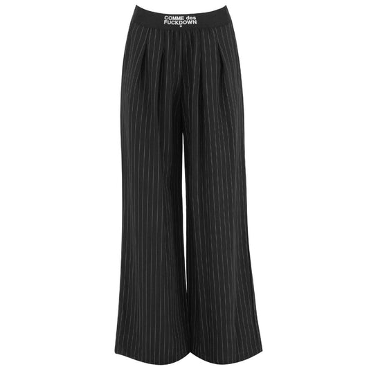 Jeans e pantaloni in poliestere nero Comme Des Fuckdown