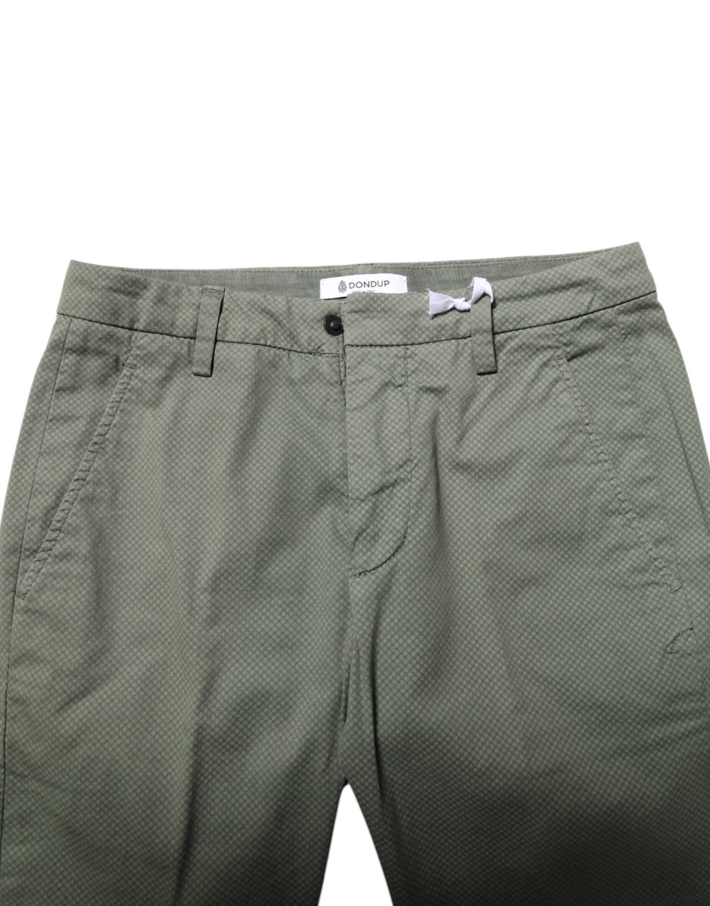 Pantaloni casual skinny a vita media Dondup verdi