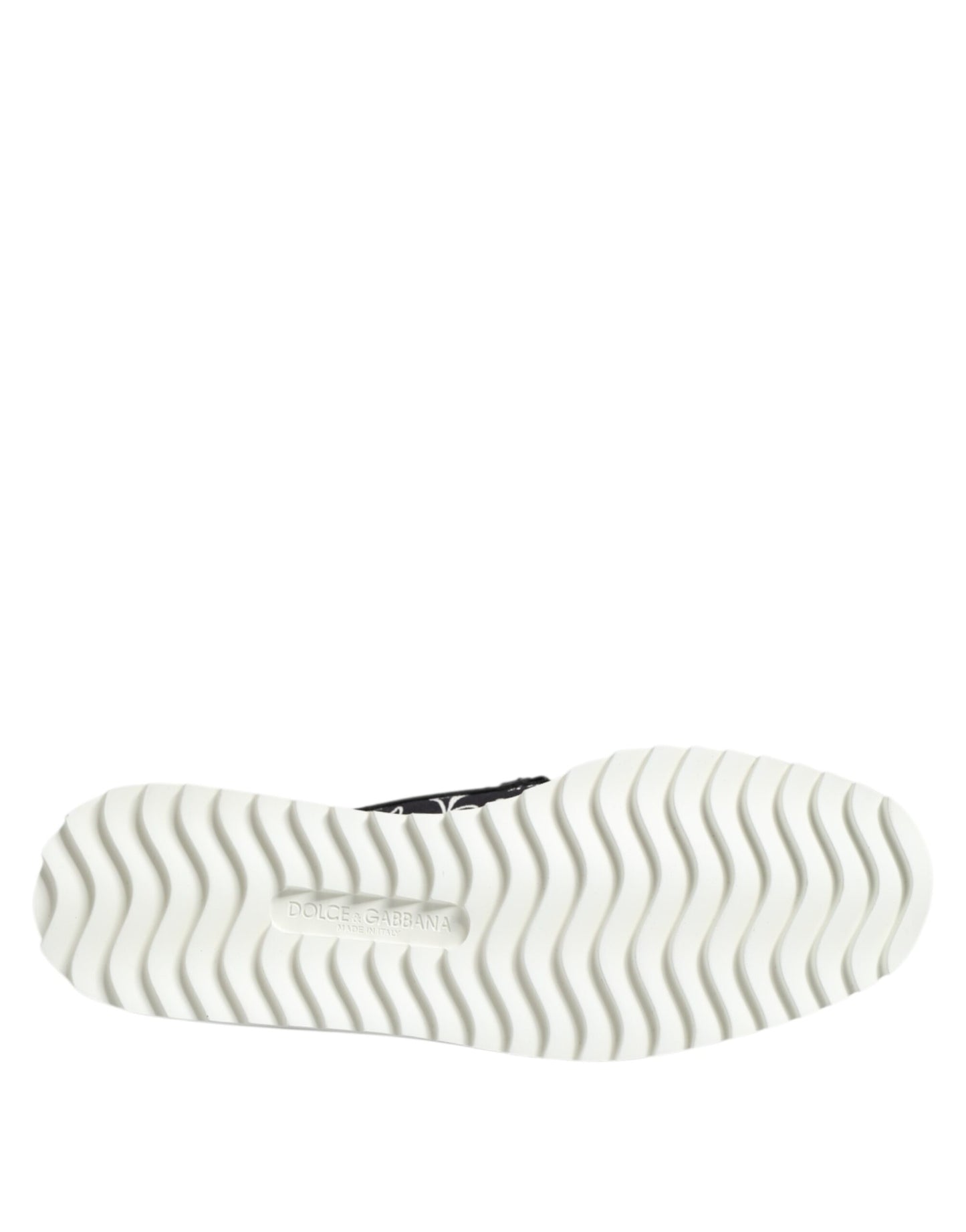 Mocassini da uomo Dolce &amp; Gabbana neri slip-on stampati