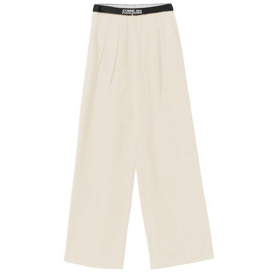 Comme Des Fuckdown Beige Polyester Jeans & Pant
