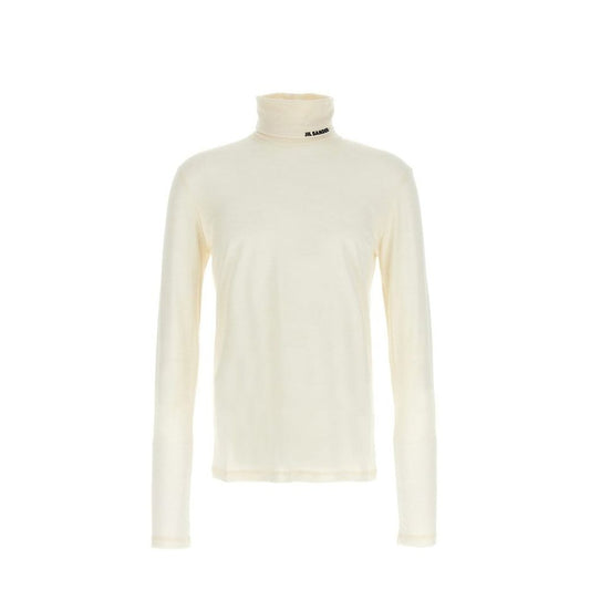 Jil Sander White Polyester Turtleneck