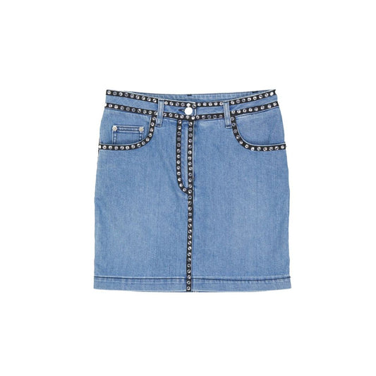 Moschino Couture Cotton Denim Skirt