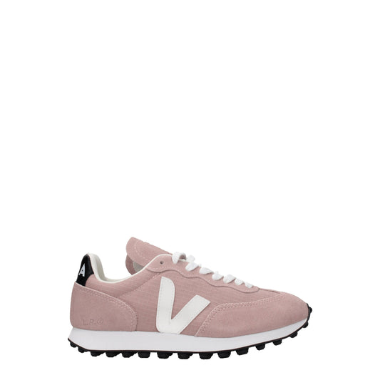 Veja Pink Leather Low Tops