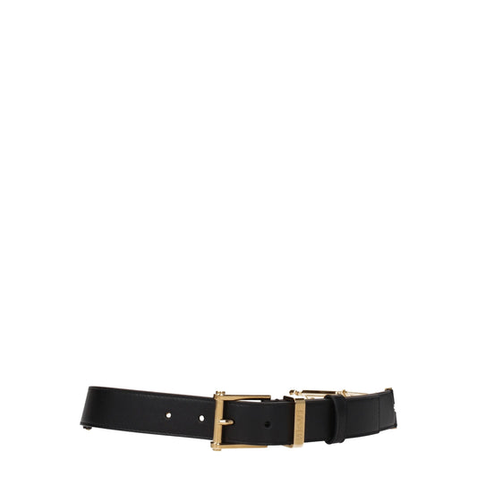 Versace Black Leather Regular Belts