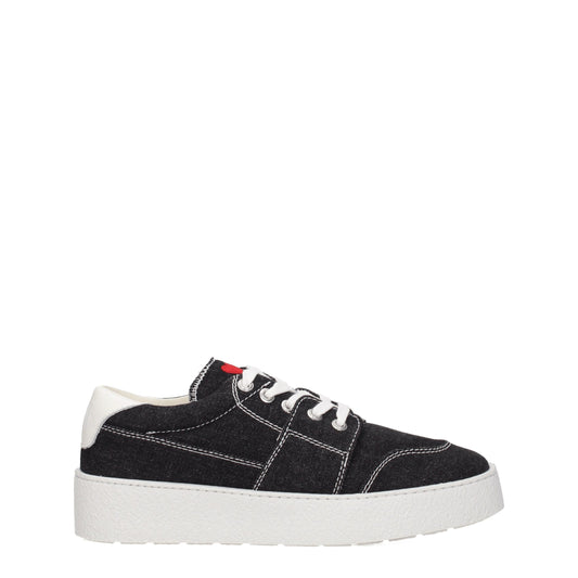 Ami Paris Black Fabric Low Tops