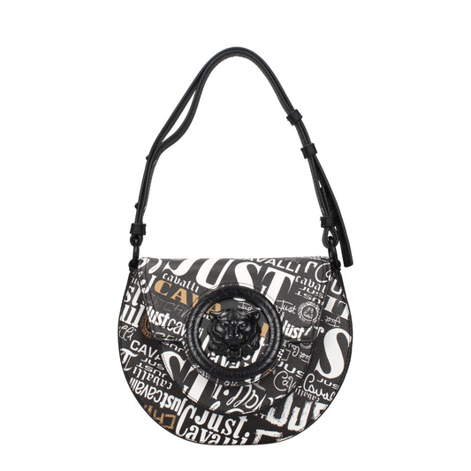 Just Cavalli Black Polyester Shoulder Bags