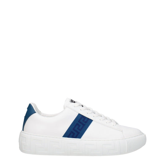 Versace White Leather Low Tops