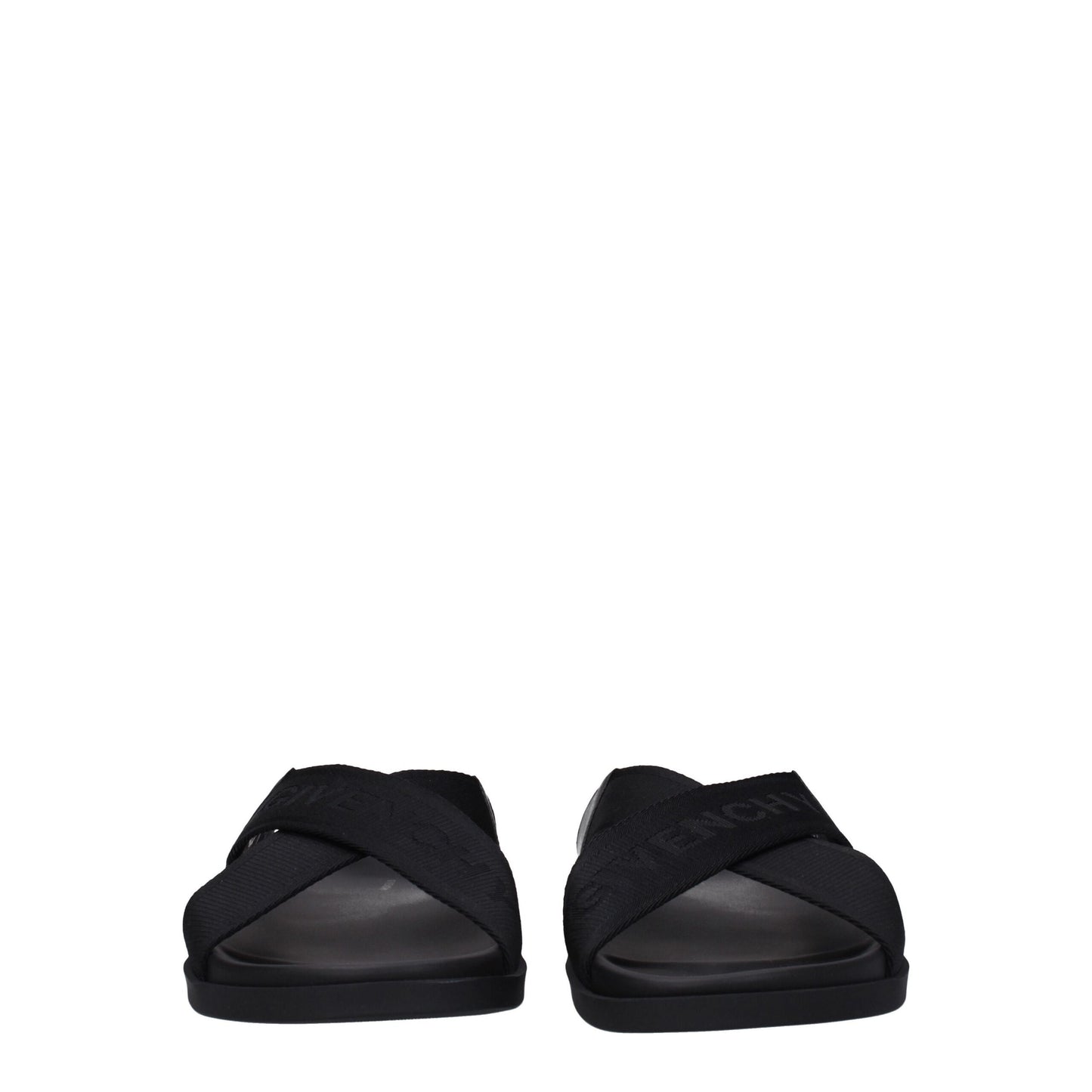 Givenchy Black Fabric Slippers Sandals