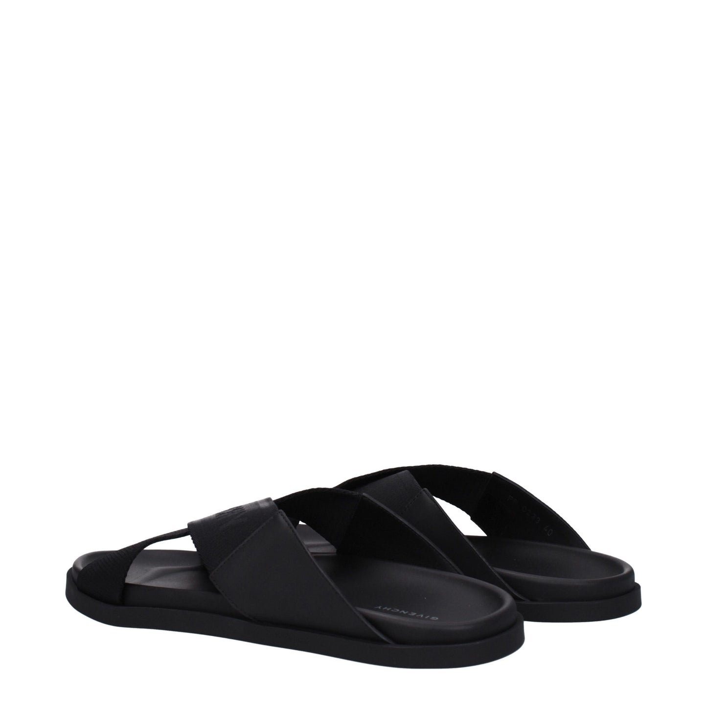 Givenchy Black Fabric Slippers Sandals
