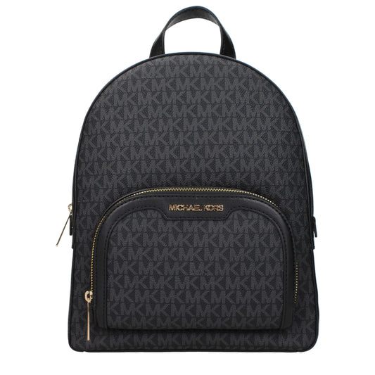 Michael Kors Black Fabric Backpacks