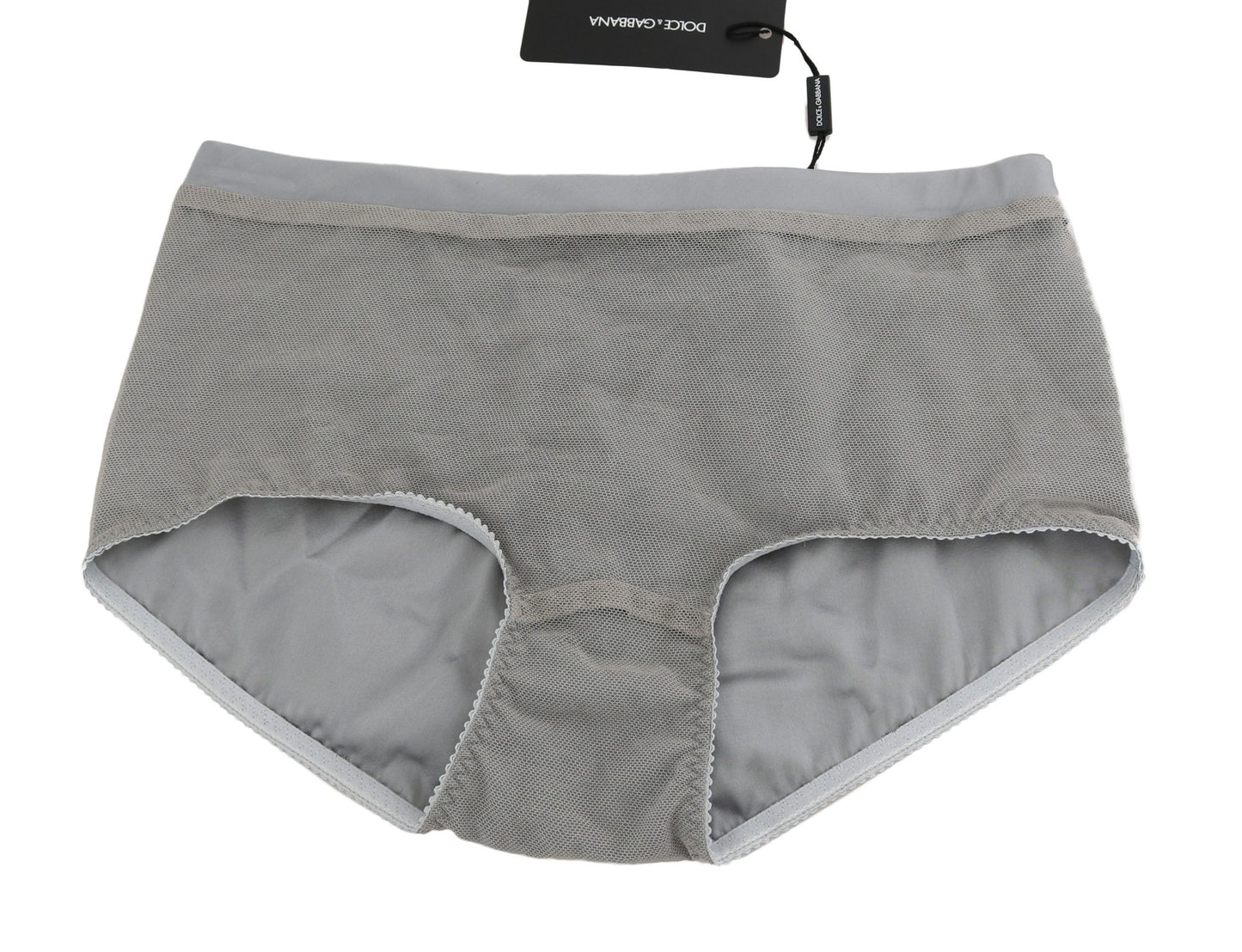 Dolce & Gabbana Shimmering Silver Stretch Cotton Underwear