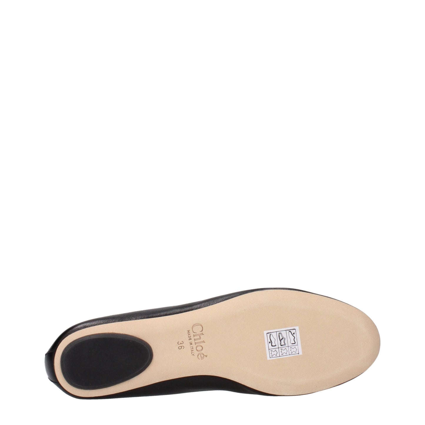 Chloé Black Leather Ballet Flats