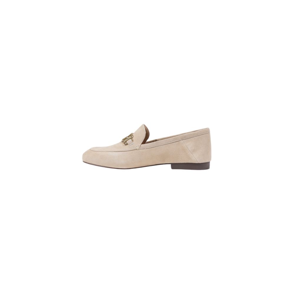 Guess Beige Leather Flat Shoes
