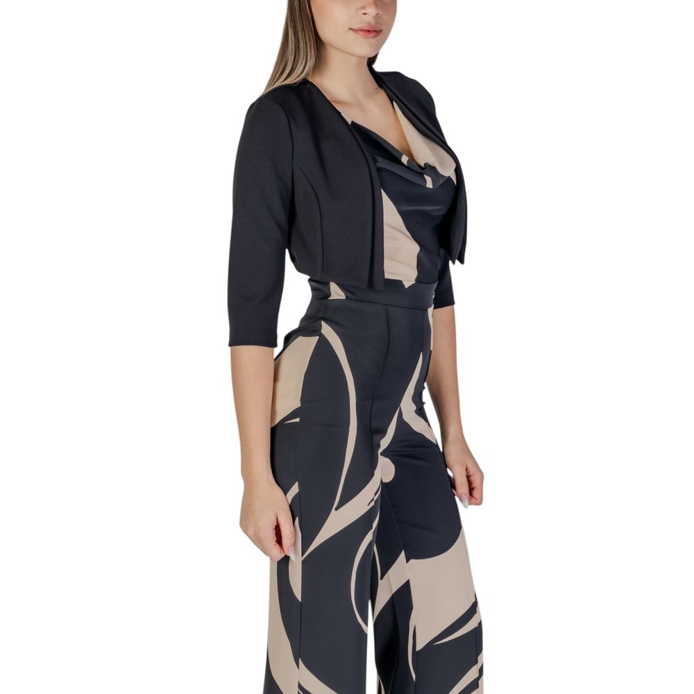 Rinascimento Black Polyester Bolero