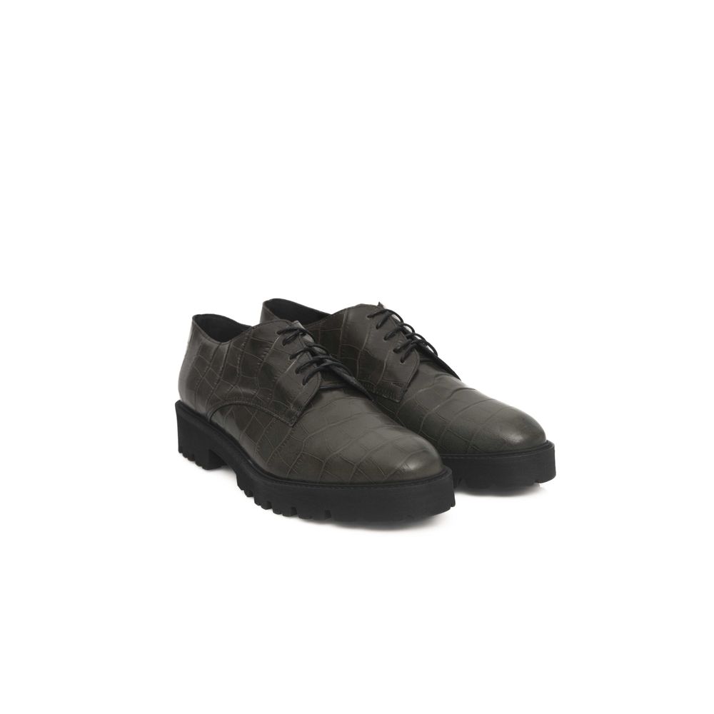 Cerruti 1881 Green Leather Women Loafer