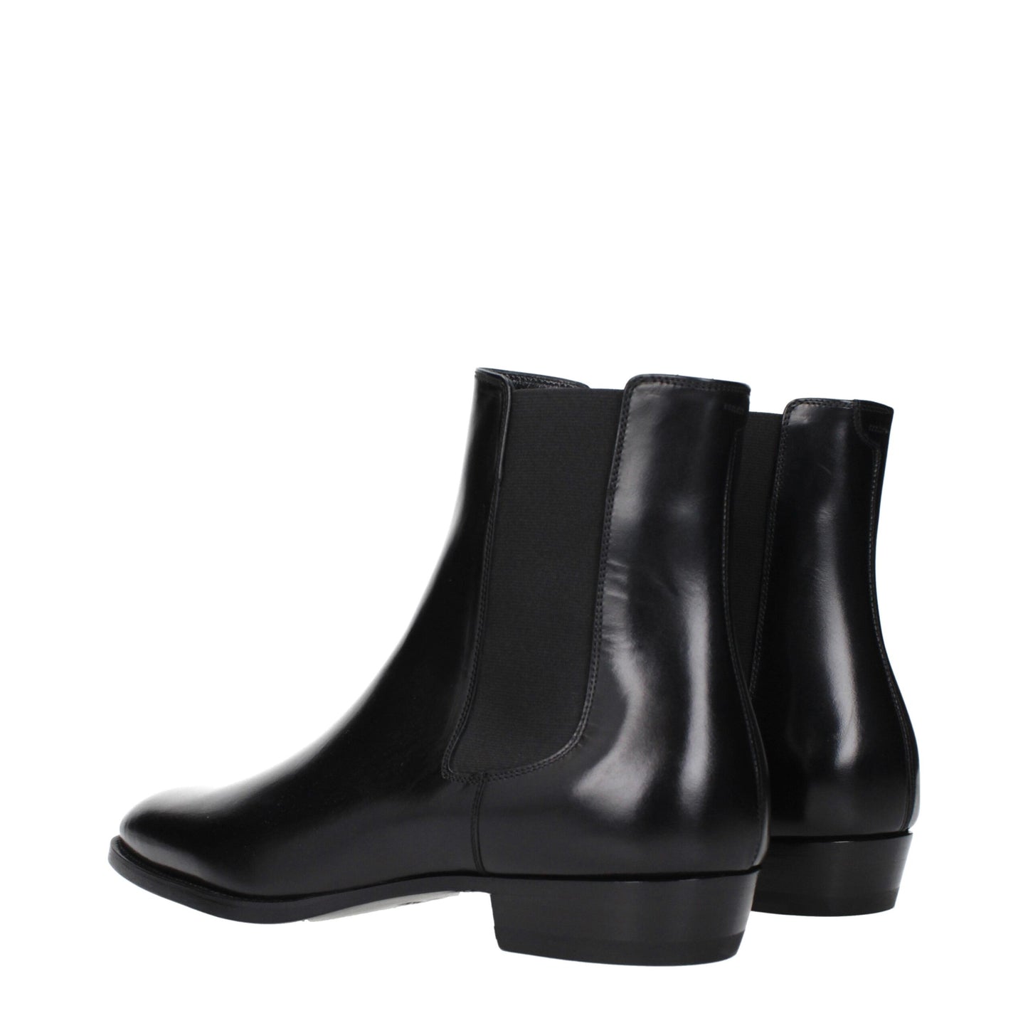 Celine Black Leather Ankle Boots